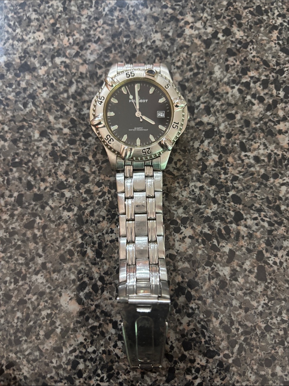 Tissot Silver Men's Watch with Black Dial